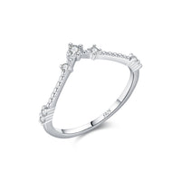 Moissanite Stackable Ring in Sterling Silver