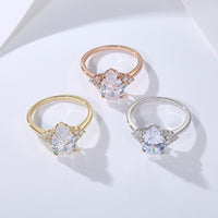 Sterling Silver Pear Cut Ring
