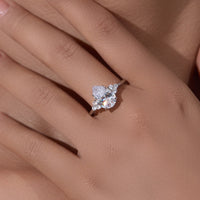 Sterling Silver Pear Cut Ring