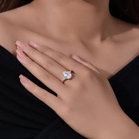 Sterling Silver Pear Cut Ring