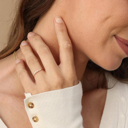 Sterling Silver Opal & Cubic Zirconia Gleam Ring