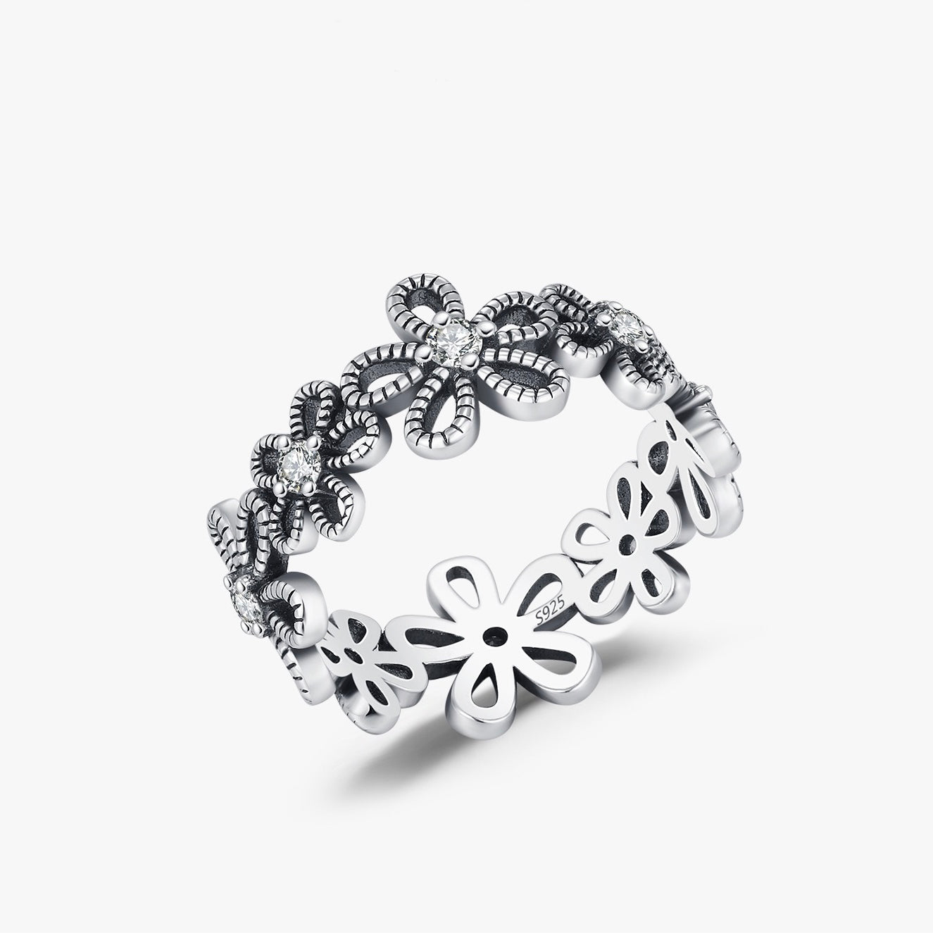 Sterling Silver Flower Ring