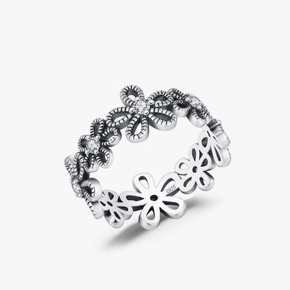 Sterling Silver Flower Ring