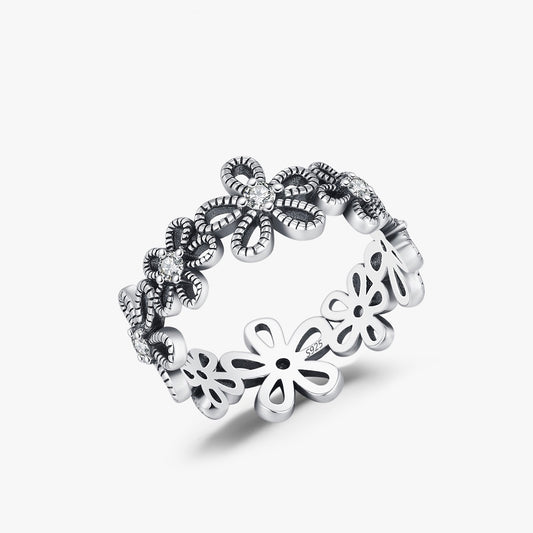 Sterling Silver Flower Ring