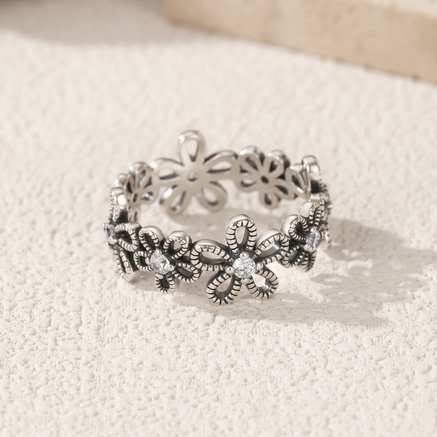 Sterling Silver Flower Ring