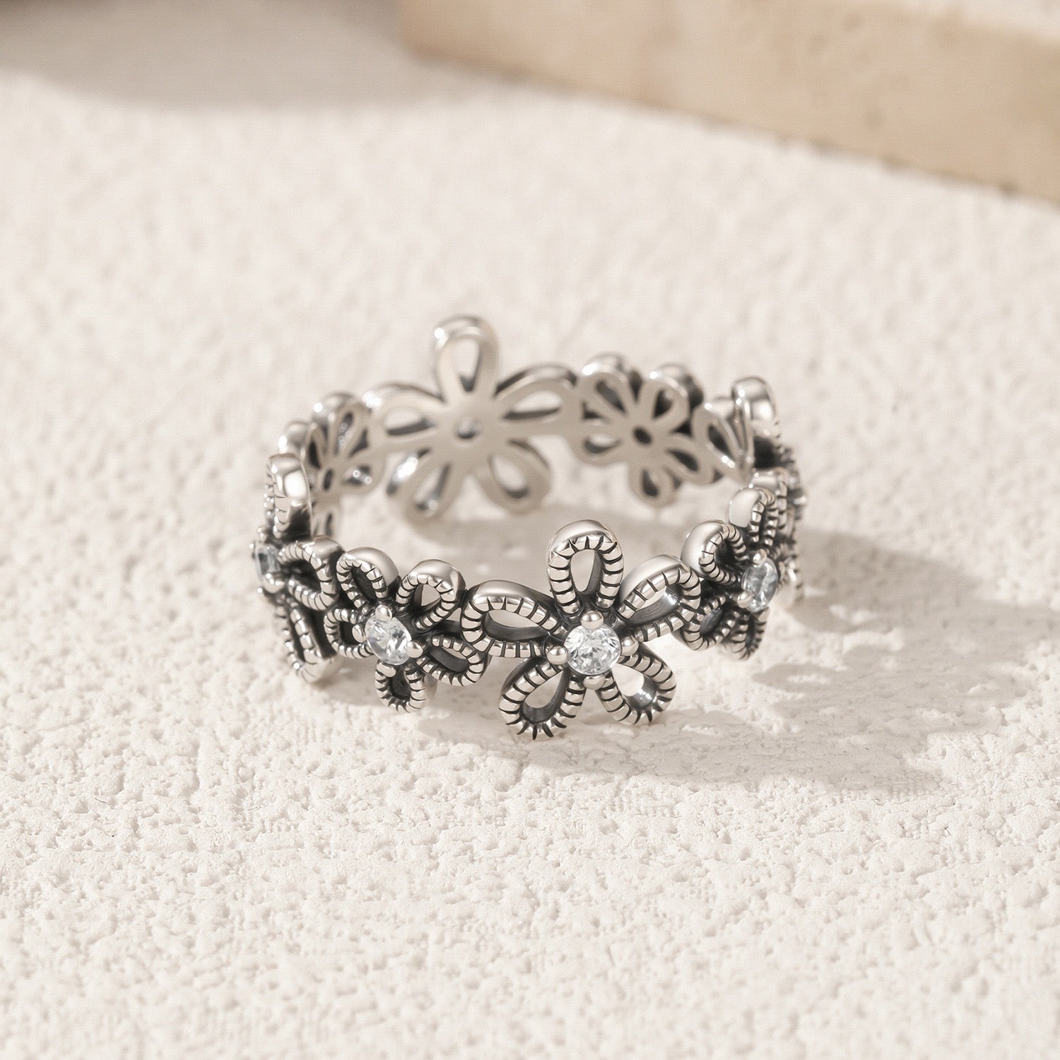 Sterling Silver Flower Ring