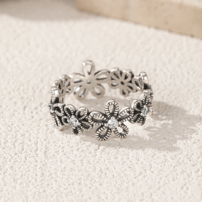 Sterling Silver Flower Ring