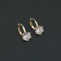 Sterling Silver Cubic Zirconia Solitaire Earrings
