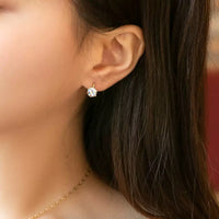 Sterling Silver Cubic Zirconia Solitaire Earrings
