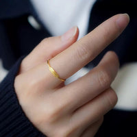Gold Plated Sterling Silver Leaf Friendship Ring