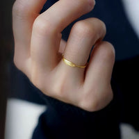 Gold Plated Sterling Silver Leaf Friendship Ring