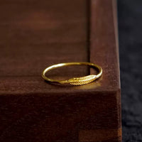 Gold Plated Sterling Silver Leaf Friendship Ring