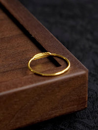 Gold Plated Sterling Silver Leaf Friendship Ring