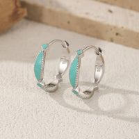 Sterling Silver Summer Enamel Earrings