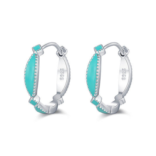 Sterling Silver Summer Enamel Earrings