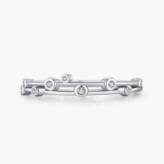 Sterling Silver Cubic Zirconia Dew Ring