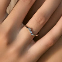 Asymmetric Moissanite Fashion Ring in D Color VVS1 | Vivianne Rae