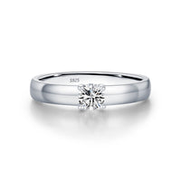 Moissanite Solitaire Ring in S925 Sterling Silver