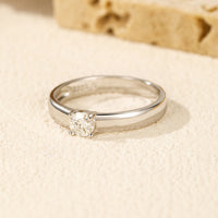Moissanite Solitaire Ring in S925 Sterling Silver