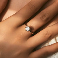 Moissanite Solitaire Engagement Ring - 1 Carat
