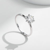 Moissanite Solitaire Engagement Ring - 1 Carat