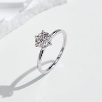 Moissanite Solitaire Engagement Ring - 1 Carat