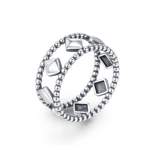 Sterling Silver Vintage Bead Ring