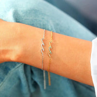 Sterling Silver Ocean Waves Bracelet