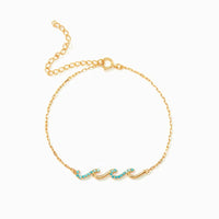 Sterling Silver Ocean Waves Bracelet
