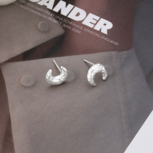 Sterling Silver Moon Earrings