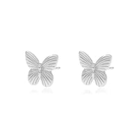 Sterling Silver Butterfly Stud Earrings