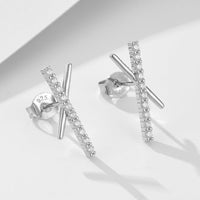 Sterling Silver X Shaped Earrings