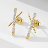 Sterling Silver X Shaped Earrings