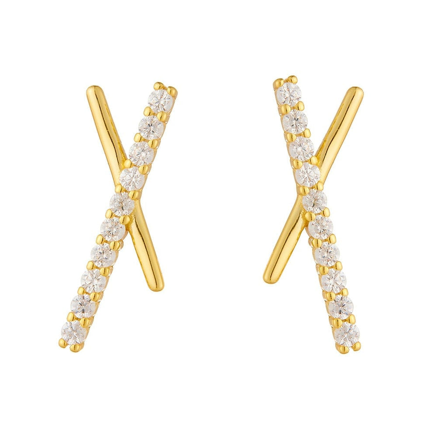 Sterling Silver X Shaped Earrings
