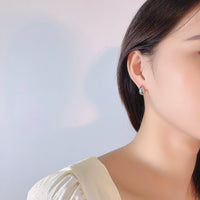 Sterling Silver Geometric Stud Earrings