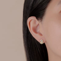Gold Plated Sterling Silver Duck Stud Earrings