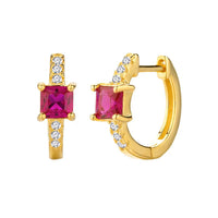 Sterling Silver Cubic Zirconia Hoop Earrings