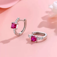 Sterling Silver Cubic Zirconia Hoop Earrings