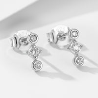 Sterling Silver Geometric Stud Earrings