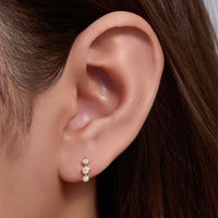 Sterling Silver Geometric Stud Earrings