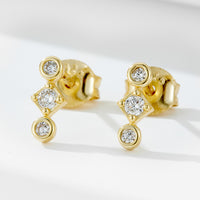Sterling Silver Geometric Stud Earrings