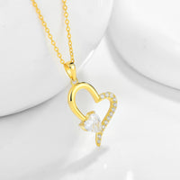 Gold Plated Sterling Silver Love Heart Necklace