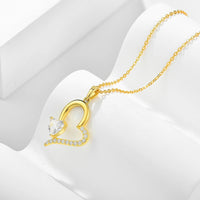 Gold Plated Sterling Silver Love Heart Necklace