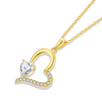 Gold Plated Sterling Silver Love Heart Necklace