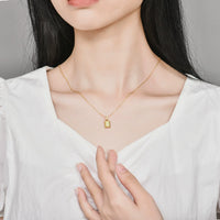Sterling Silver Square Necklace