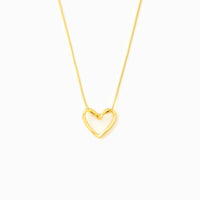 Sterling Silver Hollow Heart Necklace