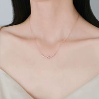Sterling Silver Heart Knot Necklace