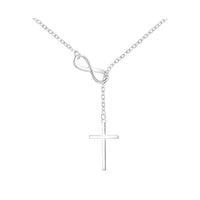 Gold Plated Sterling Silver Infinity Cross Necklace