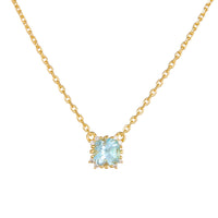 Sterling Silver Round Natural Topaz Necklace
