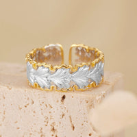 Vintage Brushed Adjustable Sterling Silver Ring